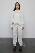 Compleu GRI ICE din bumbac cu broderie oversized - BILLIONAIRE