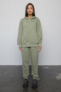Compleu KHAKI din bumbac cu broderie oversized - BILLIONAIRE